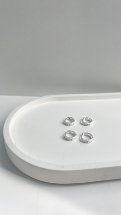 Argollas Pili 1cm | Plata 925 - comprar online