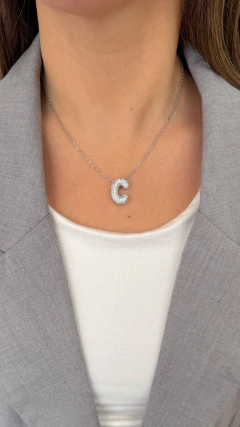 Cadena Shiny Letra C | Acero Quirurgico en internet