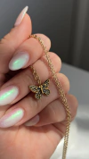 Cadena Mariposa Black | Acero Dorado