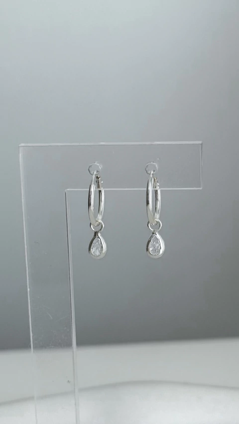 Argollas Gotita | Plata 925 - comprar online