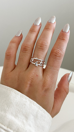 Anillo Cielo Estrellado | Acero Blanco - comprar online