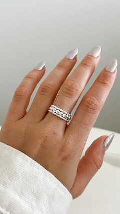 Anillo Seelva | Acero Blanco - comprar online