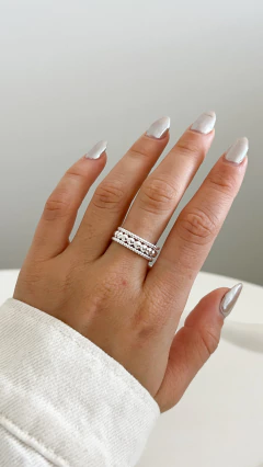Anillo Seelva | Acero Blanco en internet