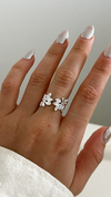 Anillo Laureles | Acero Blanco - comprar online