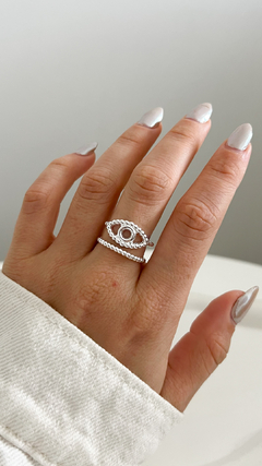 Anillo Ojo | Acero Blanco en internet