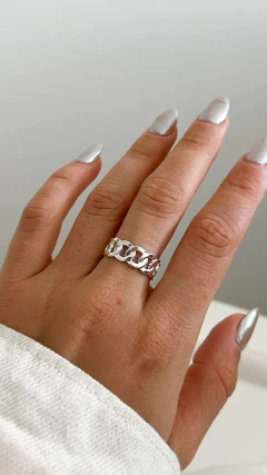 Anillo Chains | Acero Blanco - comprar online