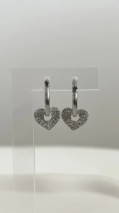 Argollas Corazón Shiny | Acero Quirúrgico - comprar online