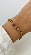 Pulsera Mariposa Multicolor | Acero Dorado - comprar online