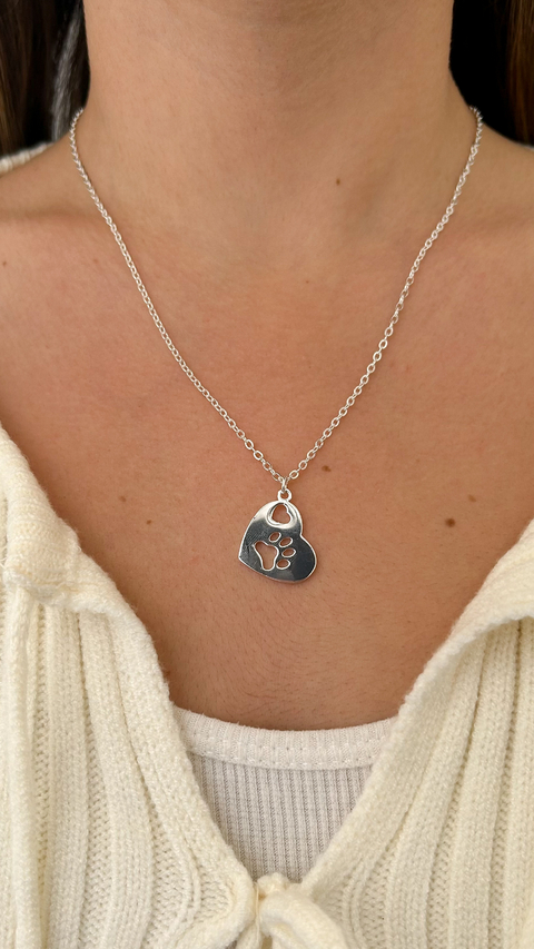 Cadena Huella | Acero Blanco - comprar online