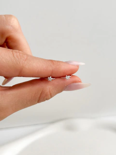 Argollas More star 0,8 cm | Plata 925