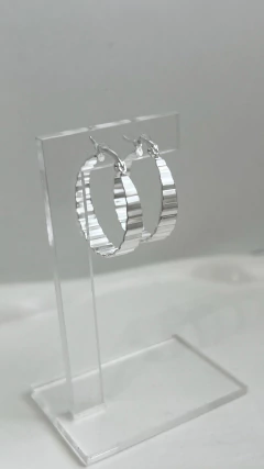 Argollas Cubana Corti 3cm | Acero Blanco en internet