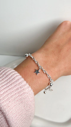 Pulsera Kitty Estrella | Acero Blanco