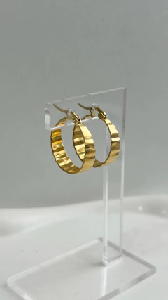 Argollas Cubanas Corti 2,5cm | Acero Dorado en internet