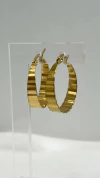 Argollas Cubanas Corti 3cm | Acero Dorado - comprar online