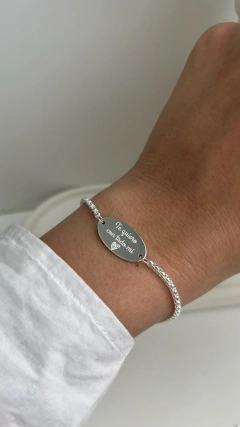 Pulsera Te quiero | Acero Blanco