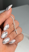 Cadena Crucecita | Acero Blanco