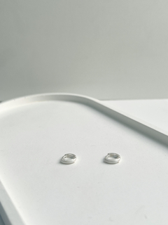 Argollas Holly White 0,8cm | Plata 925
