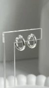 Argollas Viza 1,2cm | Acero Blanco - comprar online