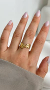 Anillo Plumix | Acero Dorado - comprar online