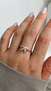 Anillo Estrella de Mar | Acero Blanco - comprar online