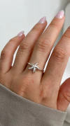 Anillo Estrella de Mar | Acero Blanco - comprar online