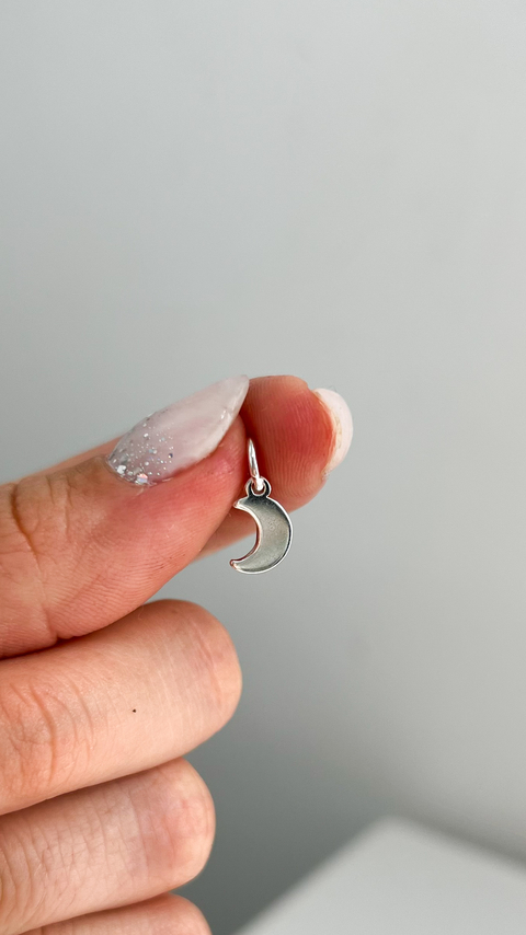 Dije Mini Luna | Acero Blanco - comprar online
