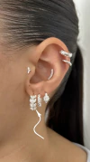 Argollas Laureles 1,4cm | Plata 925 - comprar online