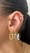 Argollas Corazón Liso | Plata Doré - comprar online
