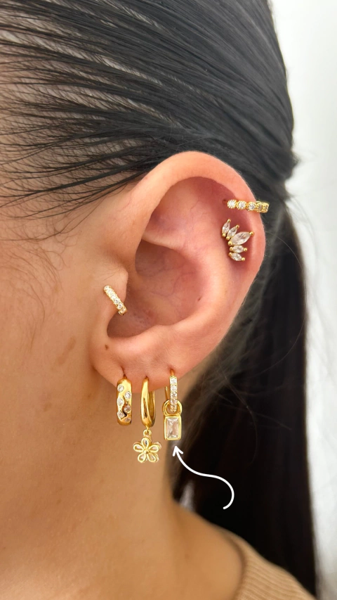 Argollas Kristin | Plata Doré - comprar online