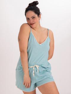 Pijama Justina aqua - algodón - Muli pijamas