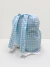 Mochila Grande Vichy Celeste - tienda online