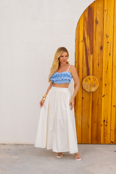 Cropped Isabela Alfaiataria - Azul Bebê na internet