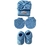 KIT DE TRICO MODELO 05 AZUL TAM RN