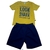 CONJ. CAMISETA E BERMUDA MASC. AMARELO SOLAR TAM 2