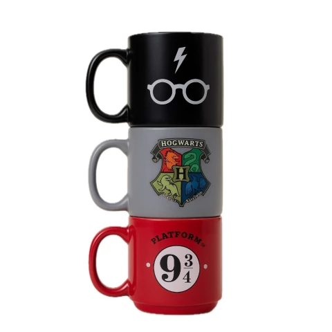Kit Canecas Mini Harry Potter 100ml Cerâmica