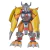 Action Figure Digimon Shodo - Wargreymon Bandai 09 cm
