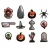 MINI PERSONAGENS DECORATIVOS HALLOWEEN C/12 - REGINA