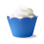 Saia de Cupcake Wrapper Azul Claro (40uni) - DaFesta