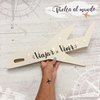 AVIÓN LED "VIAJAR ES VIVIR" BEIGE
