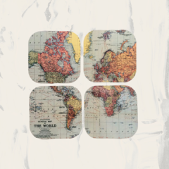 PACK POSAVASOS "THE WORLD" X 4 UNIDADES