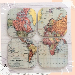 PACK POSAVASOS "THE WORLD" X 4 UNIDADES