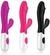 VIBRADOR Estimulador de clítoris Y PUNTO G fucsia (PILAS) FEMALE en internet