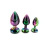PLUG ANAL DE ACERO TORNASOLADO CON STRASS - Aidin  Sex Shop Versalles