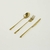 Set x 3 utensilios Manchester dorado - comprar online