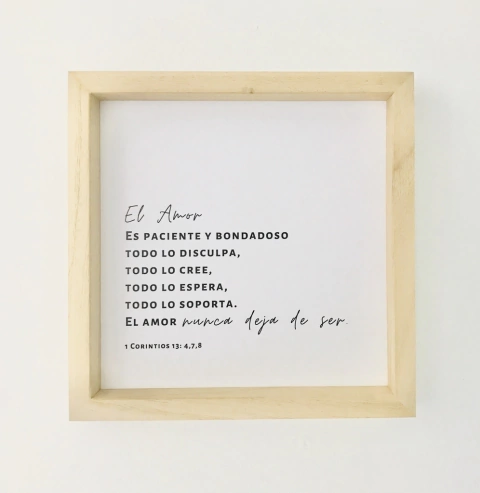 Cuadro de Madera "El Amor.."