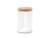 Frasco de Vidrio Cuadrado con Tapa de Madera Bambú 1 L - comprar online