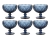 Pack x6 Copa Postre Rombos Azul 300 ml