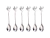 Cucharas Hojas Acero Inoxidable Plateadas Pack X6