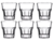 Set x 6 Vasos Facetados Bajos 150 ml