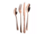 Set de Cubiertos Acero inoxidable New York Gold Rose 24 pz